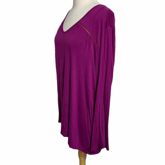 Faded Glory XL dark pink flows boho tunic top - Picture 5 of 6